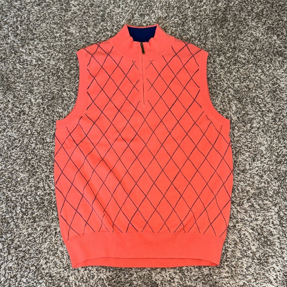 Brooks Brothers Men quarter zip sweater vest - Medium